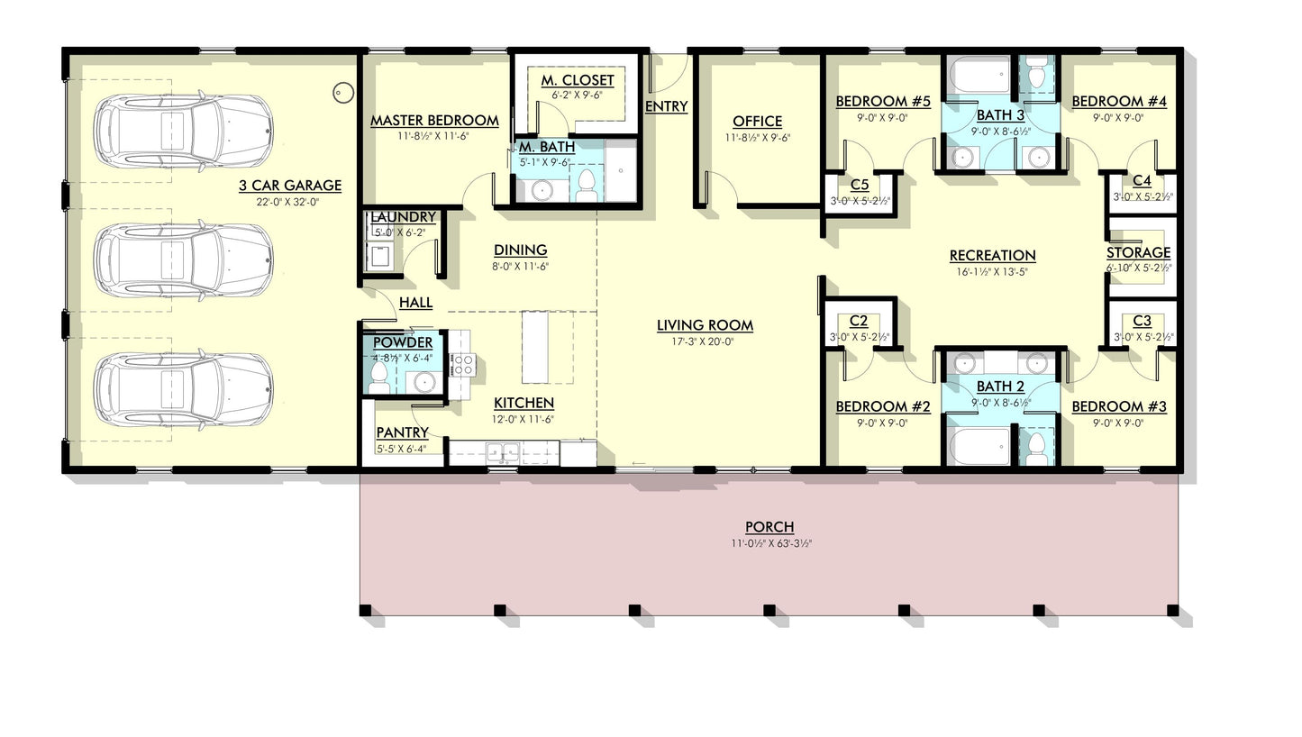PL-62312 Harmony Barndominium House Plan