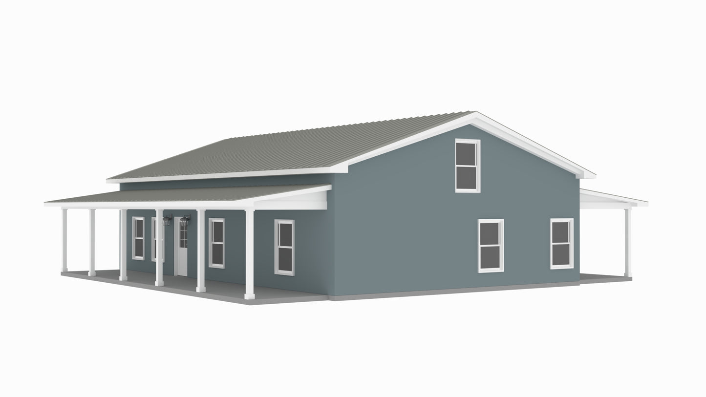 PL-62401 Blaze Barndominium House Plan
