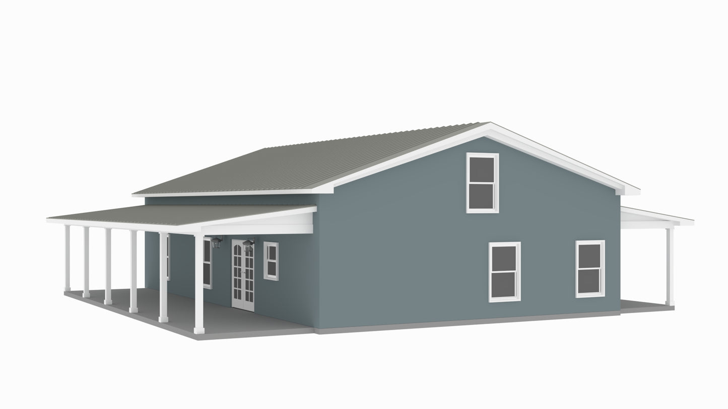 PL-62401 Blaze Barndominium House Plan