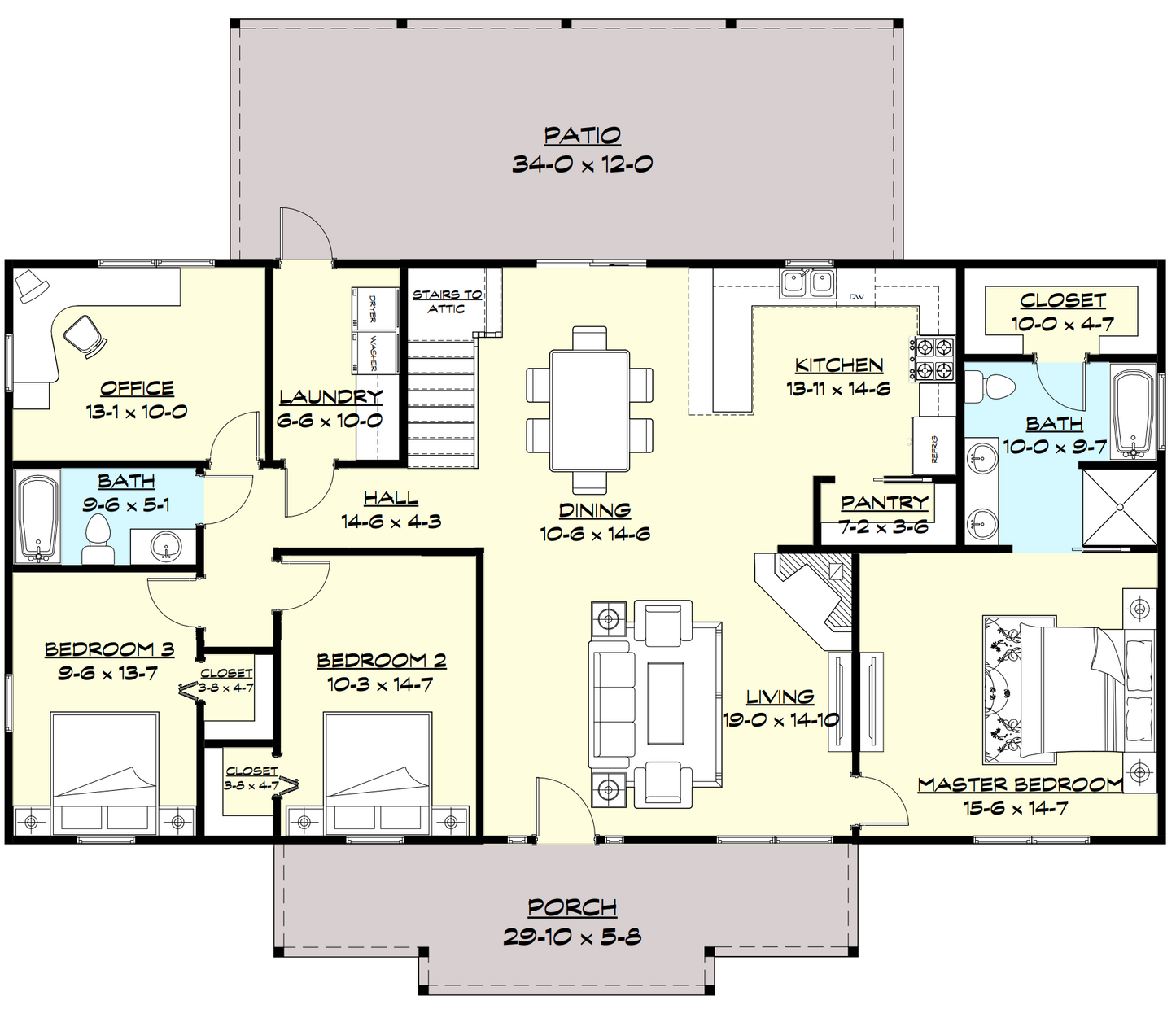 PL-62513 Harper Barndominium House Plan