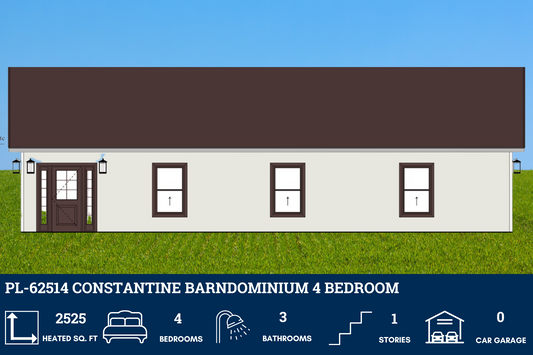 PL-62514 Constantine Barndominium House Plan