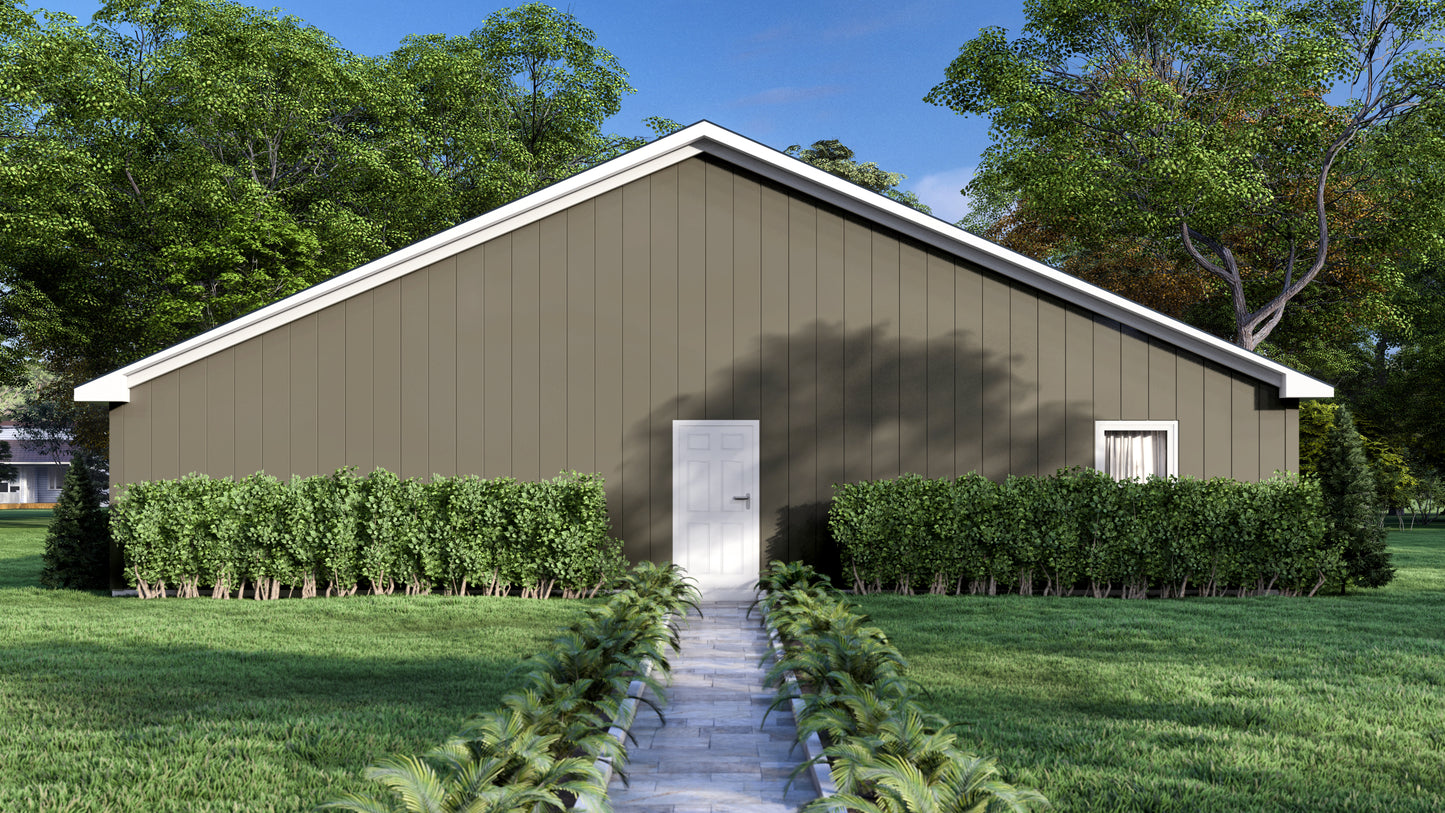 PL-62514 Constantine Barndominium House Plan
