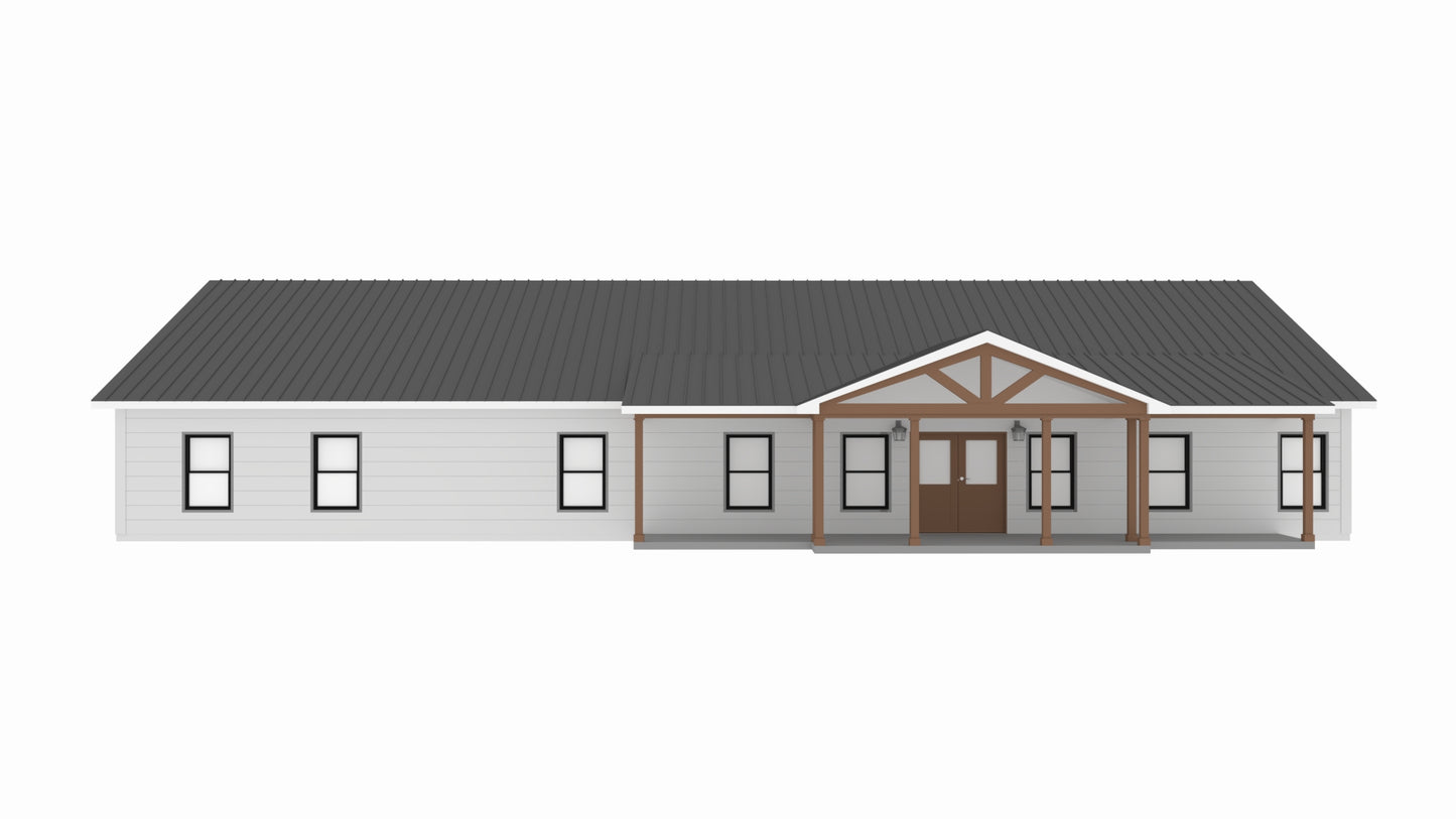 PL-62515 Isabel Barndominium House Plan