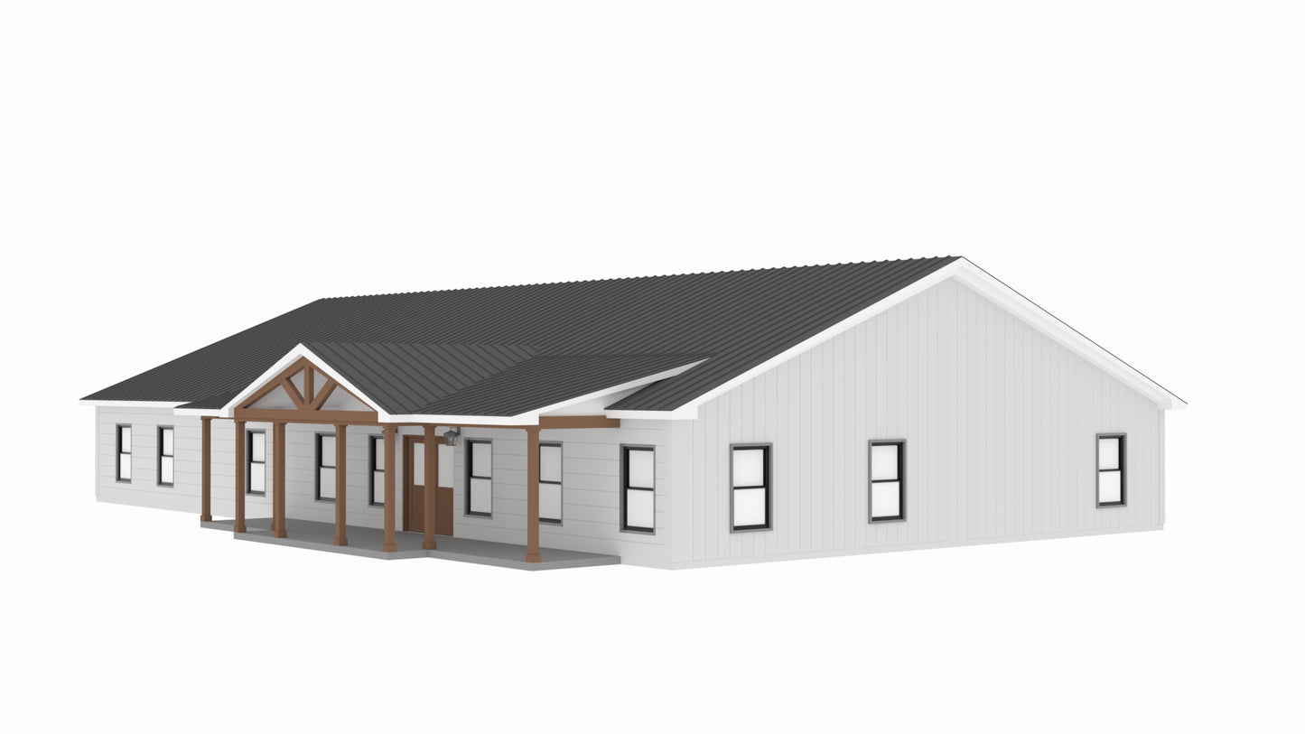 PL-62515 Isabel Barndominium House Plan