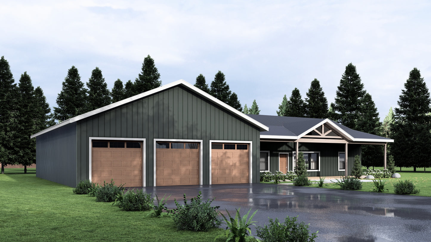 PL-62516 Johnson Barndominium House Plan