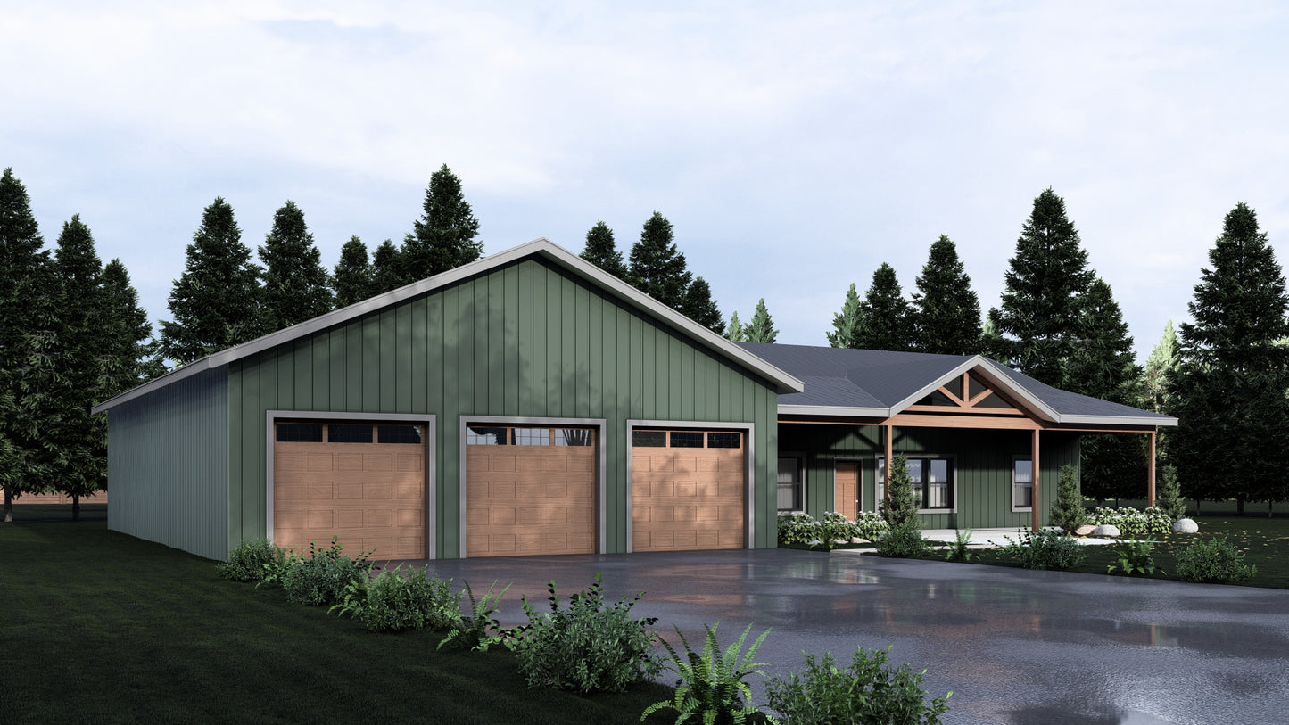 PL-62516 Johnson Barndominium House Plan