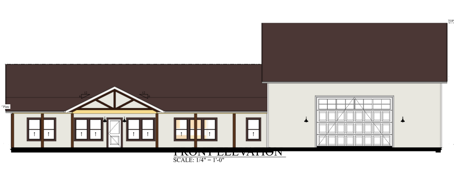 PL-62519 Walter Barndominium House Plan