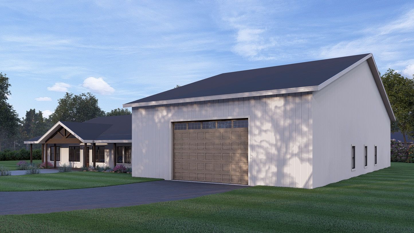 PL-62519 Walter Barndominium House Plan