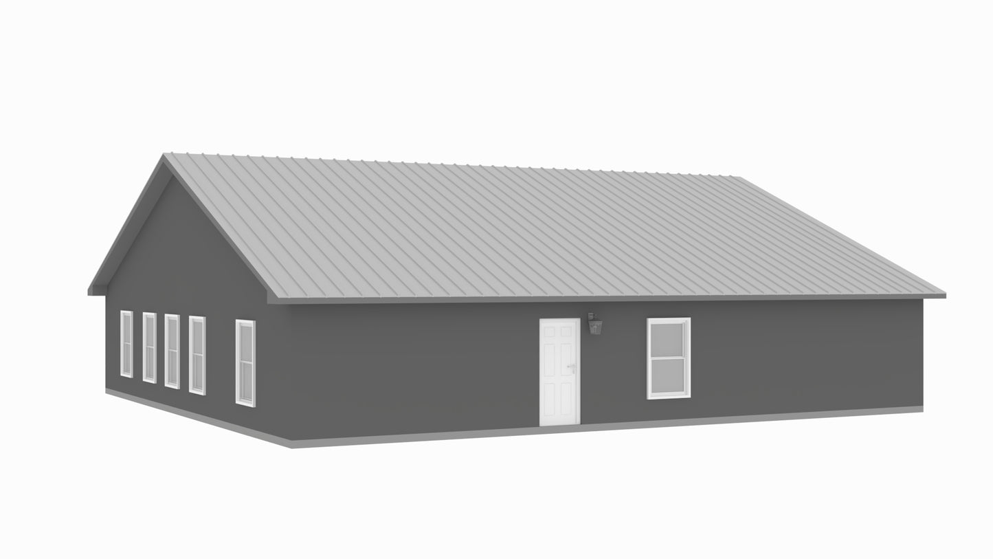 PL-62520 Amelia Barndominium House Plan