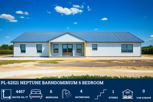 PL-62521 Neptune Barndominium House Plan