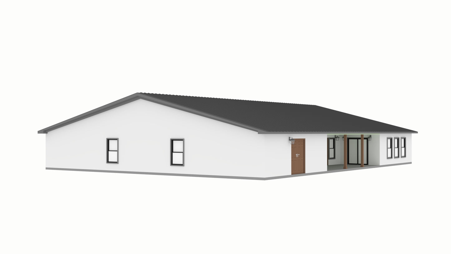 PL-62521 Neptune Barndominium House Plan