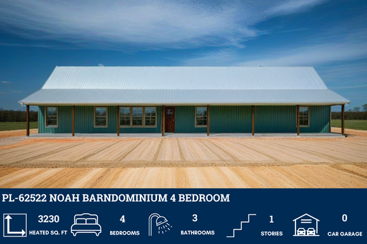 PL-62522 Noah Barndominium House Plan
