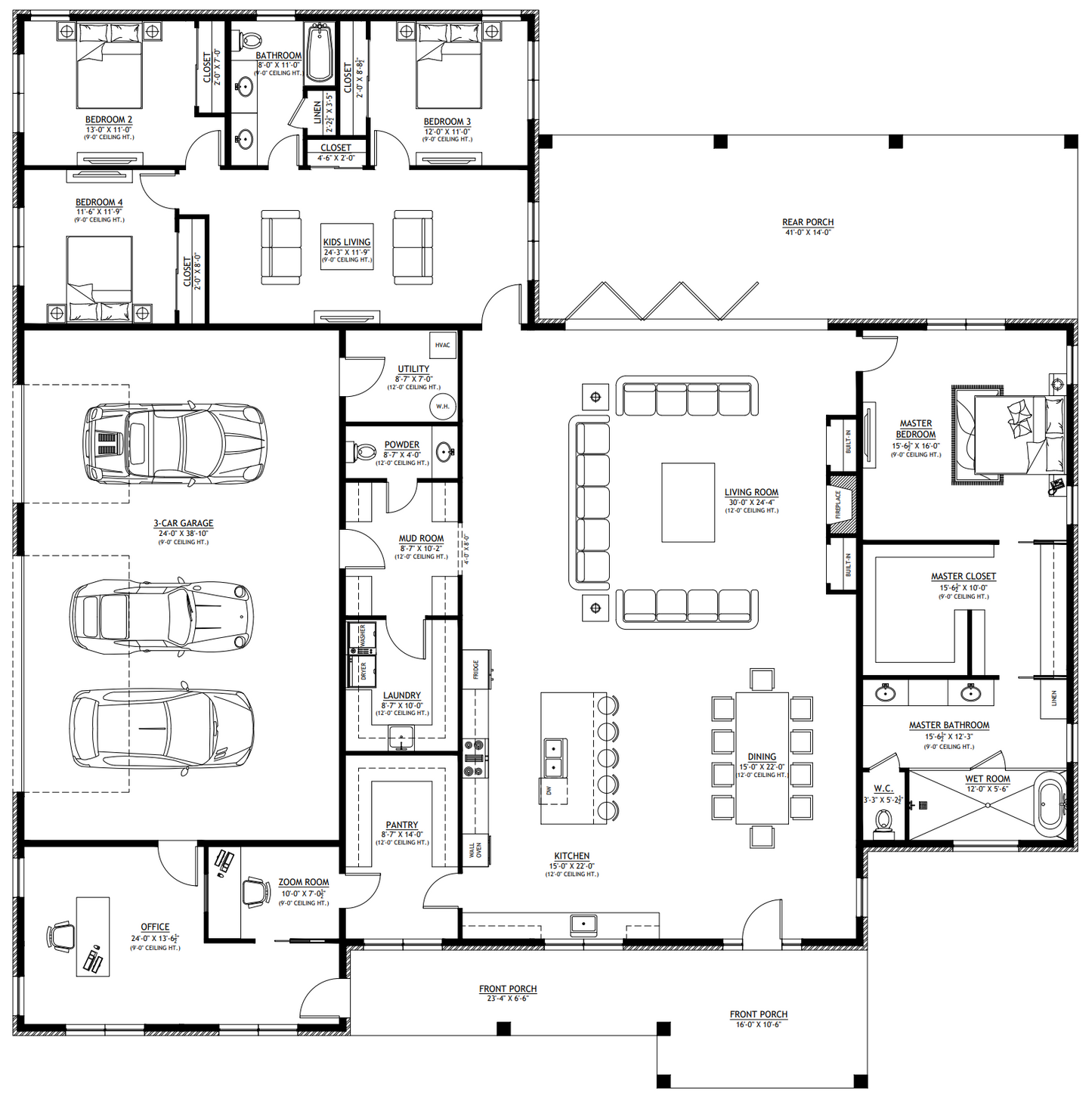 PL-62650-S Somerset Barndominium House Plan
