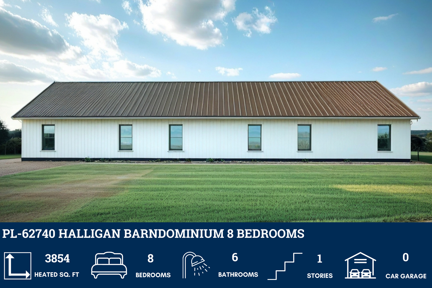 PL-62740 Halligan Barndominium House Plan