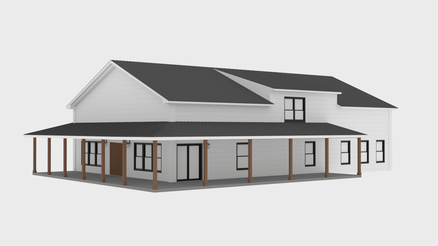 PL-62748 Ainsley Barndominium House Plan