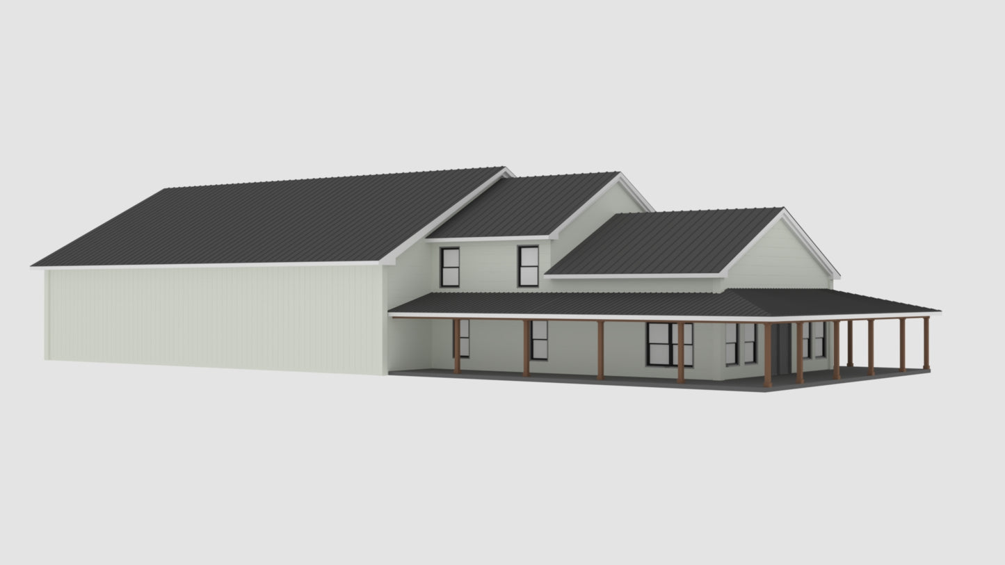 PL-62749 Wellington Barndominium House Plan