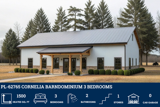 PL-62765 Cornelia Barndominium House Plan