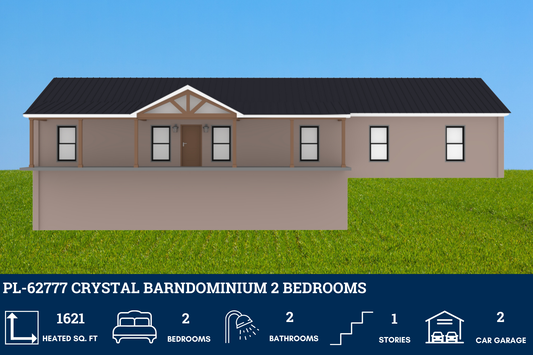 PL-62777 Crystal Barndominium House Plan