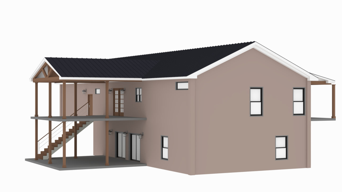 PL-62777 Crystal Barndominium House Plan