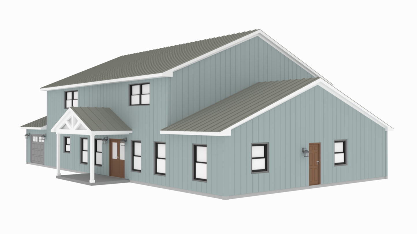 PL-62831 Ava Barndominium House Plan