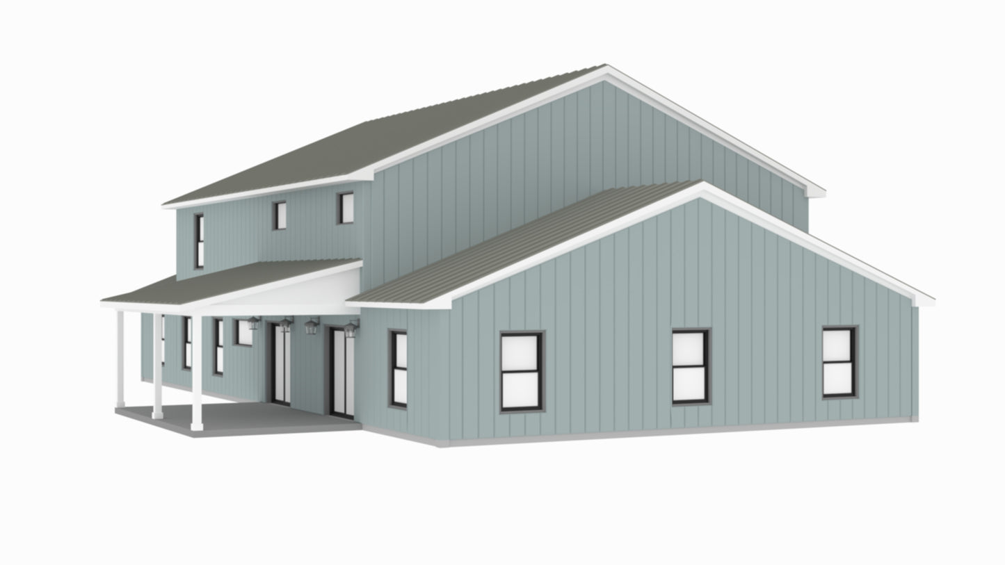 PL-62831 Ava Barndominium House Plan