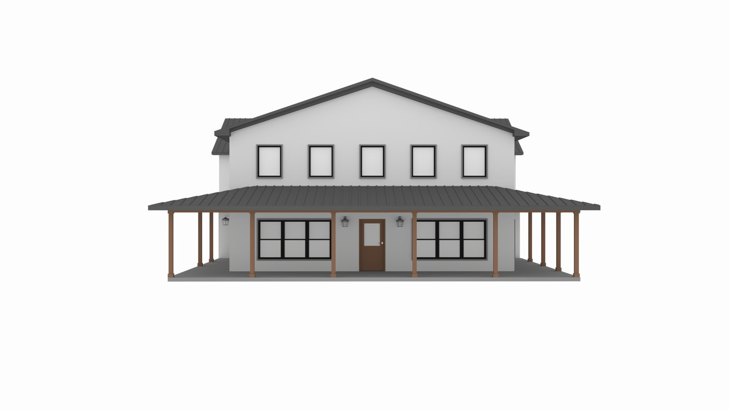 PL-62832 Brantley Barndominium House Plan