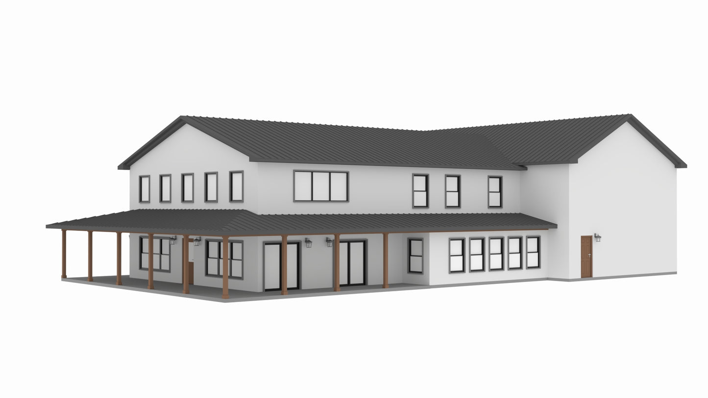 PL-62832 Brantley Barndominium House Plan