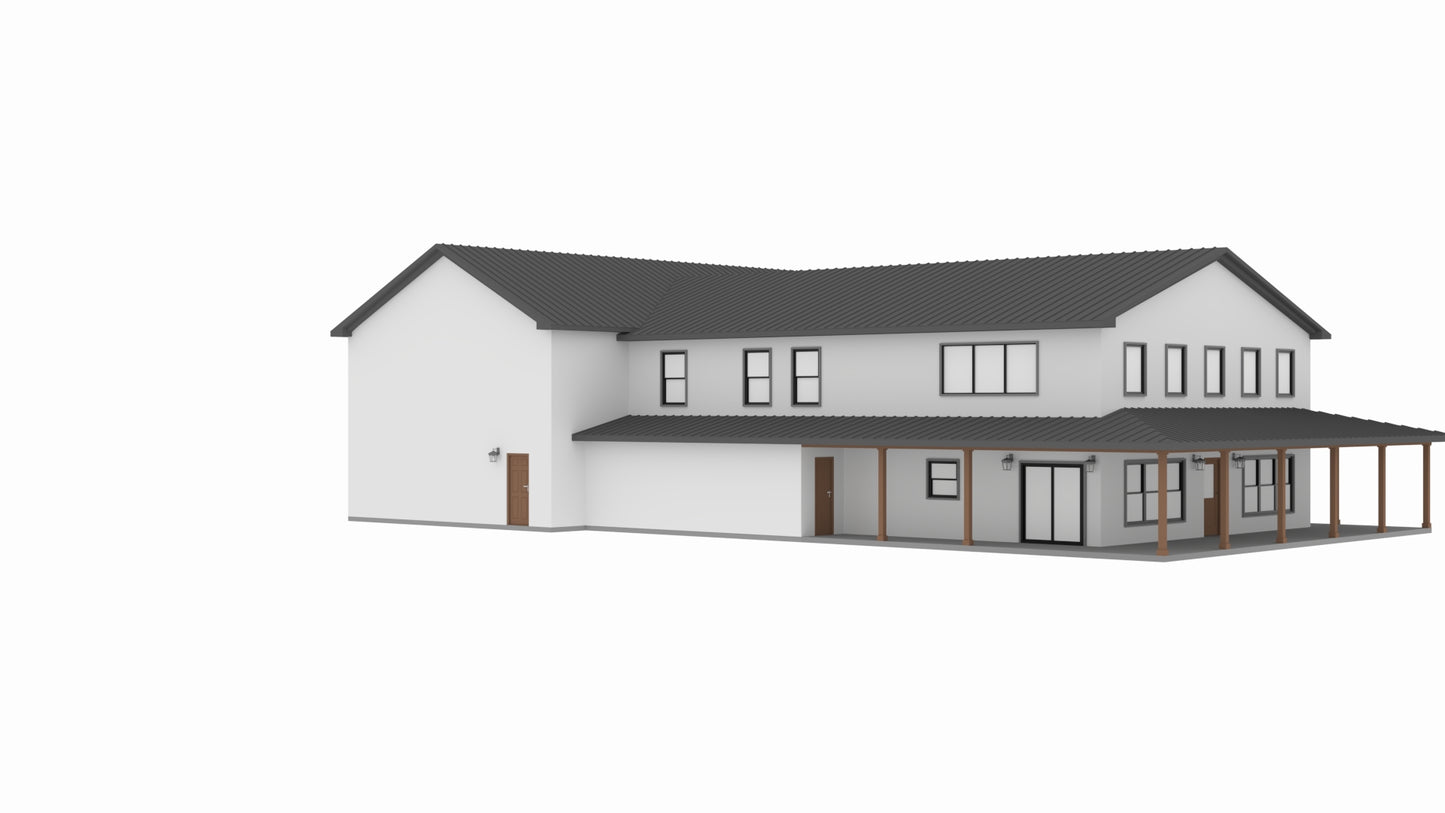 PL-62832 Brantley Barndominium House Plan