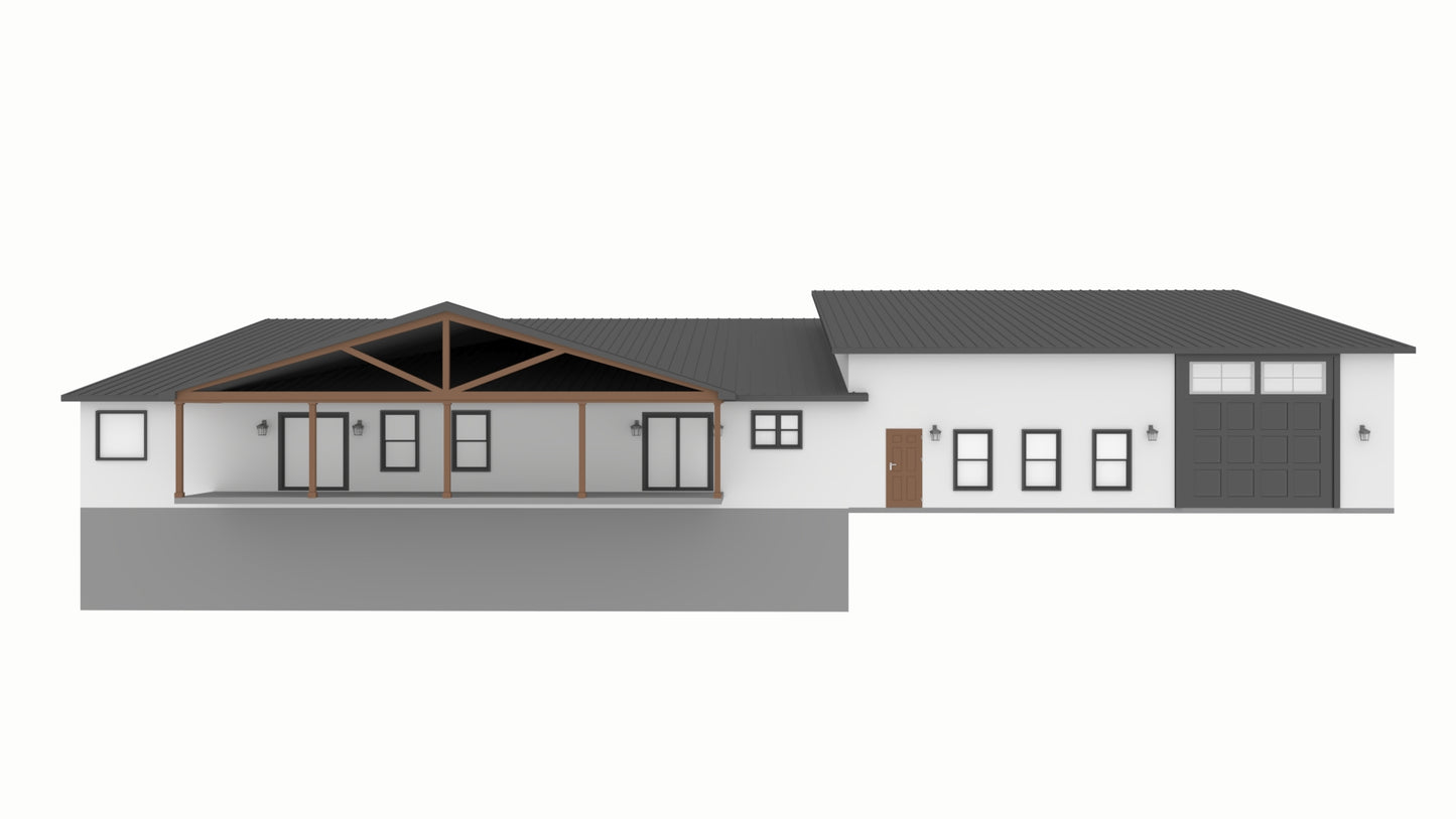 PL-62833 Kingsley Barndominium House Plan