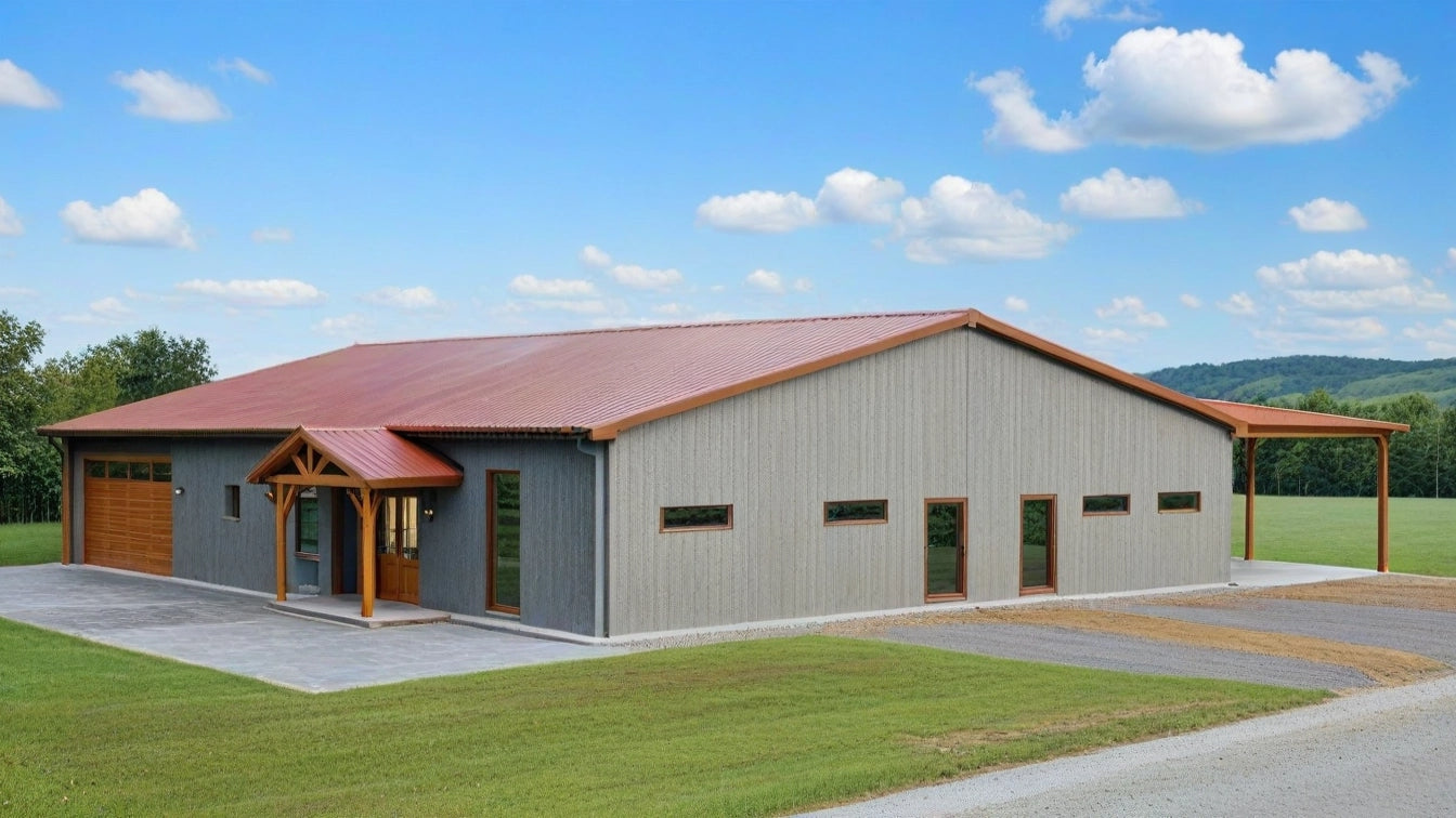 PL-62834 Edison Barndominium House Plan
