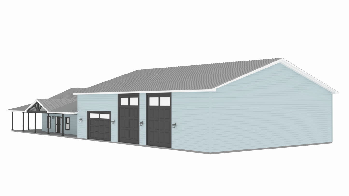 PL-62835 Gail Barndominium House Plan