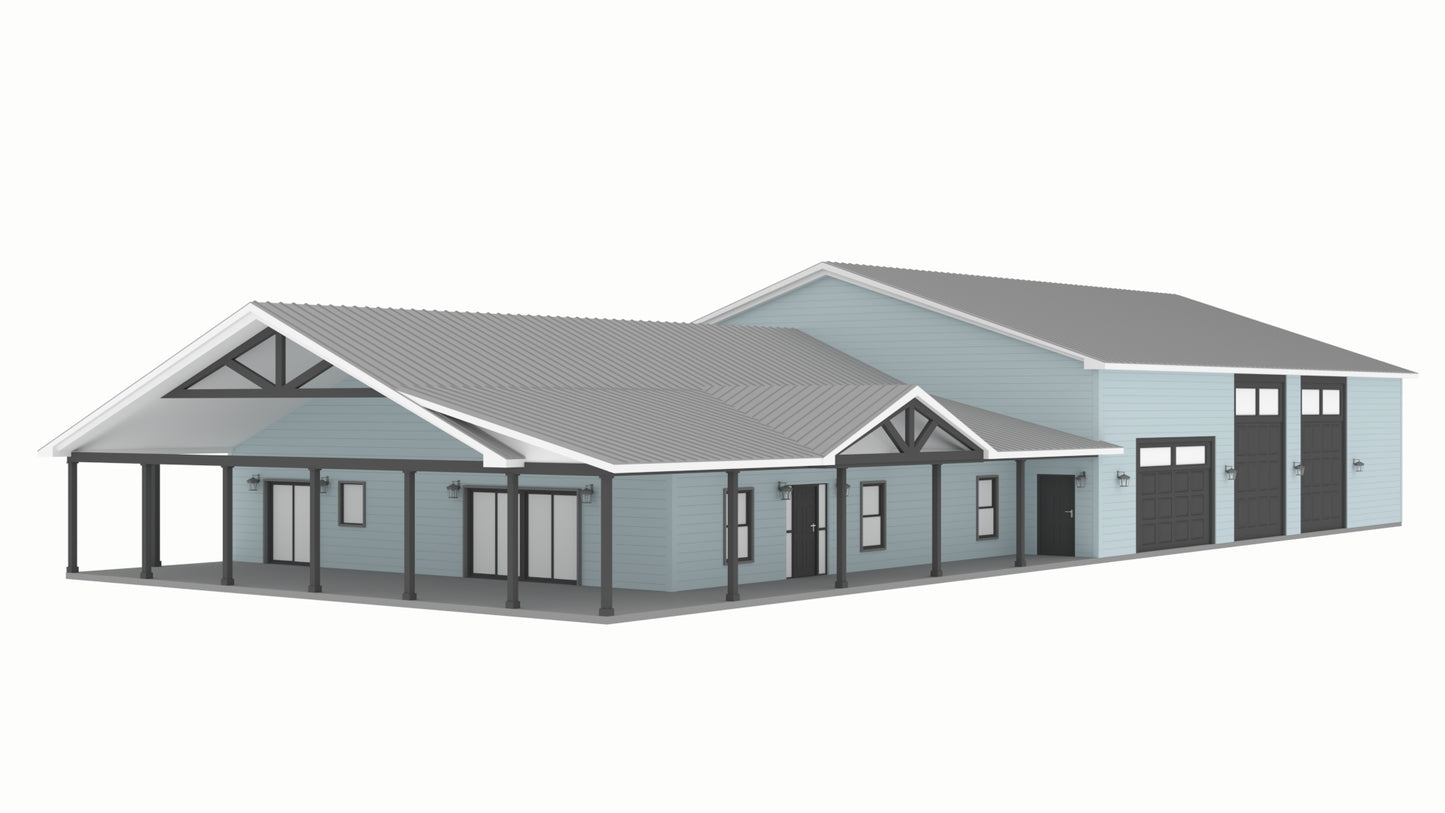 PL-62835 Gail Barndominium House Plan