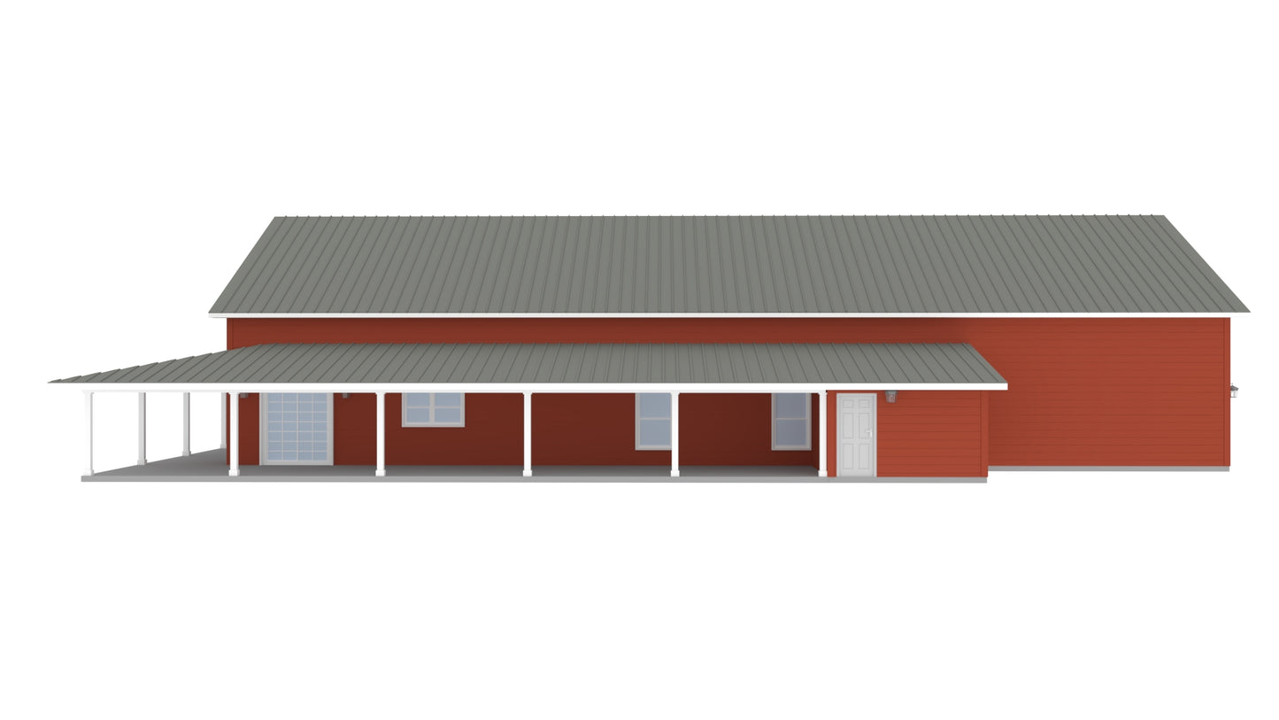 PL-62836 Stanley Barndominium House Plan