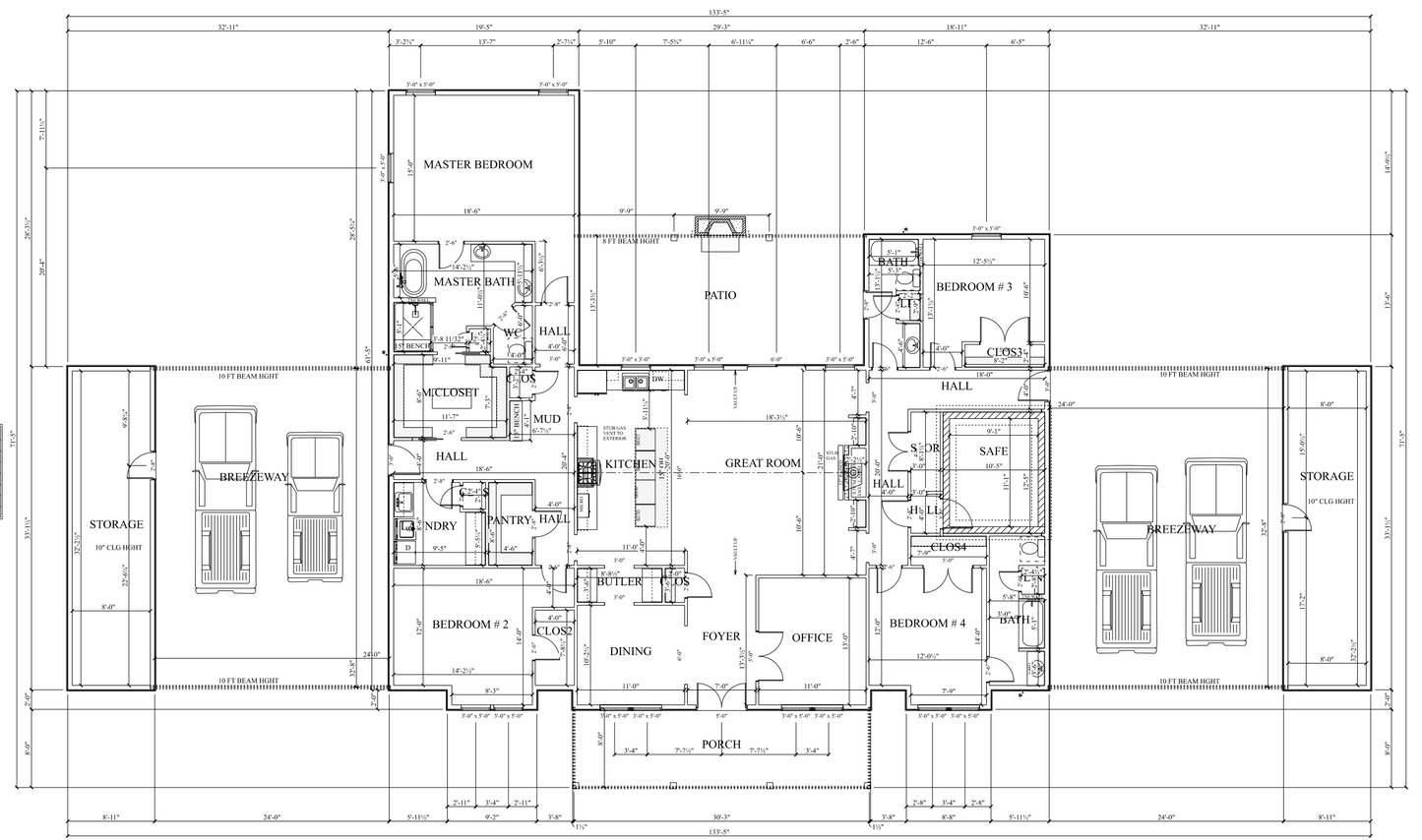 PL-62839 Wilkerson Barndominium House Plan