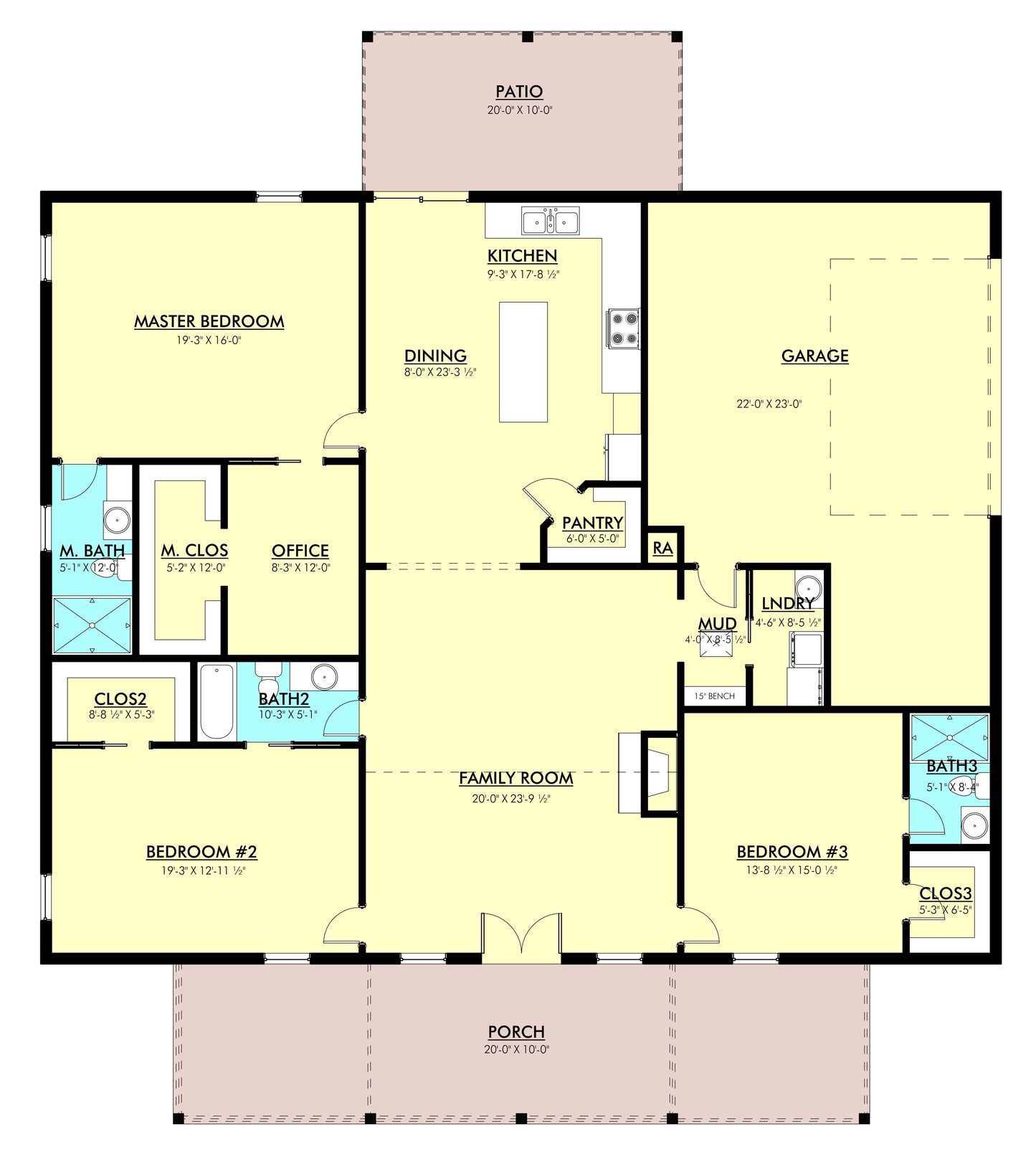 PL-62841 Donnahoe Barndominium House Plan