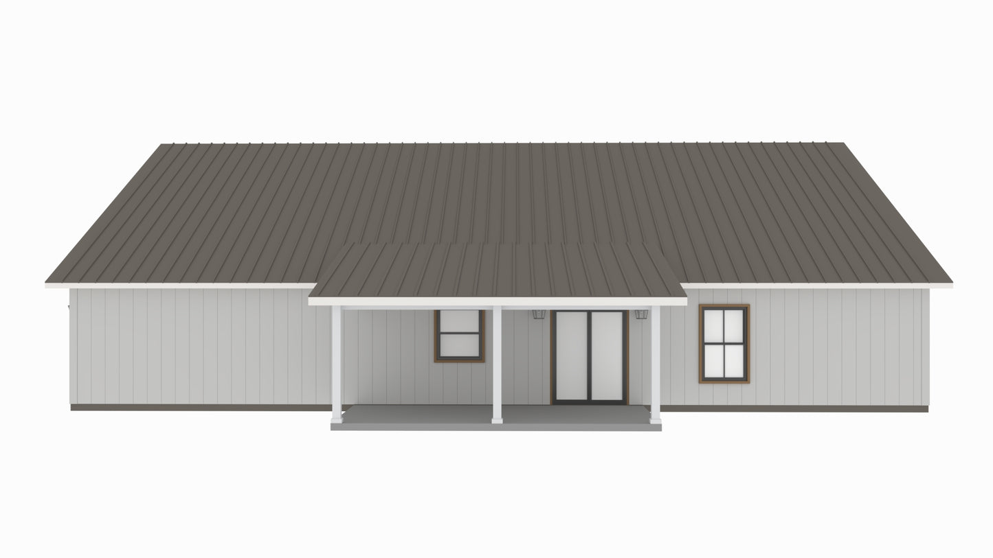PL-62841 Donnahoe Barndominium House Plan