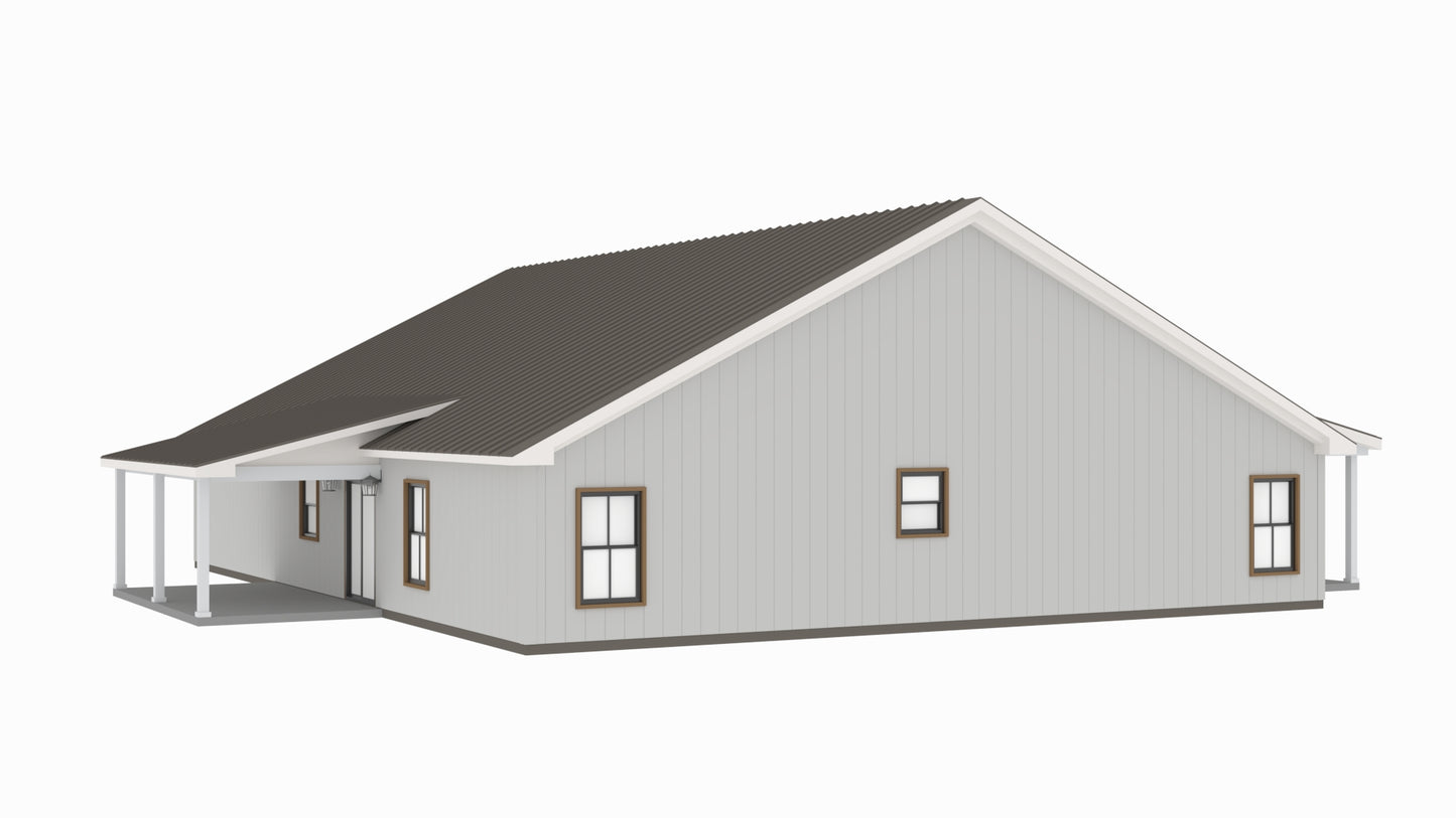 PL-62841 Donnahoe Barndominium House Plan