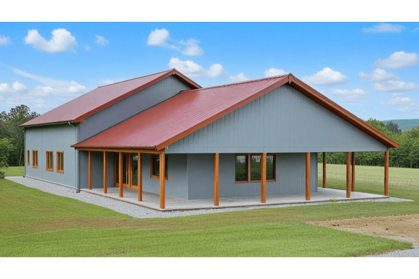 PL-62843 Garst Barndominium House Plan