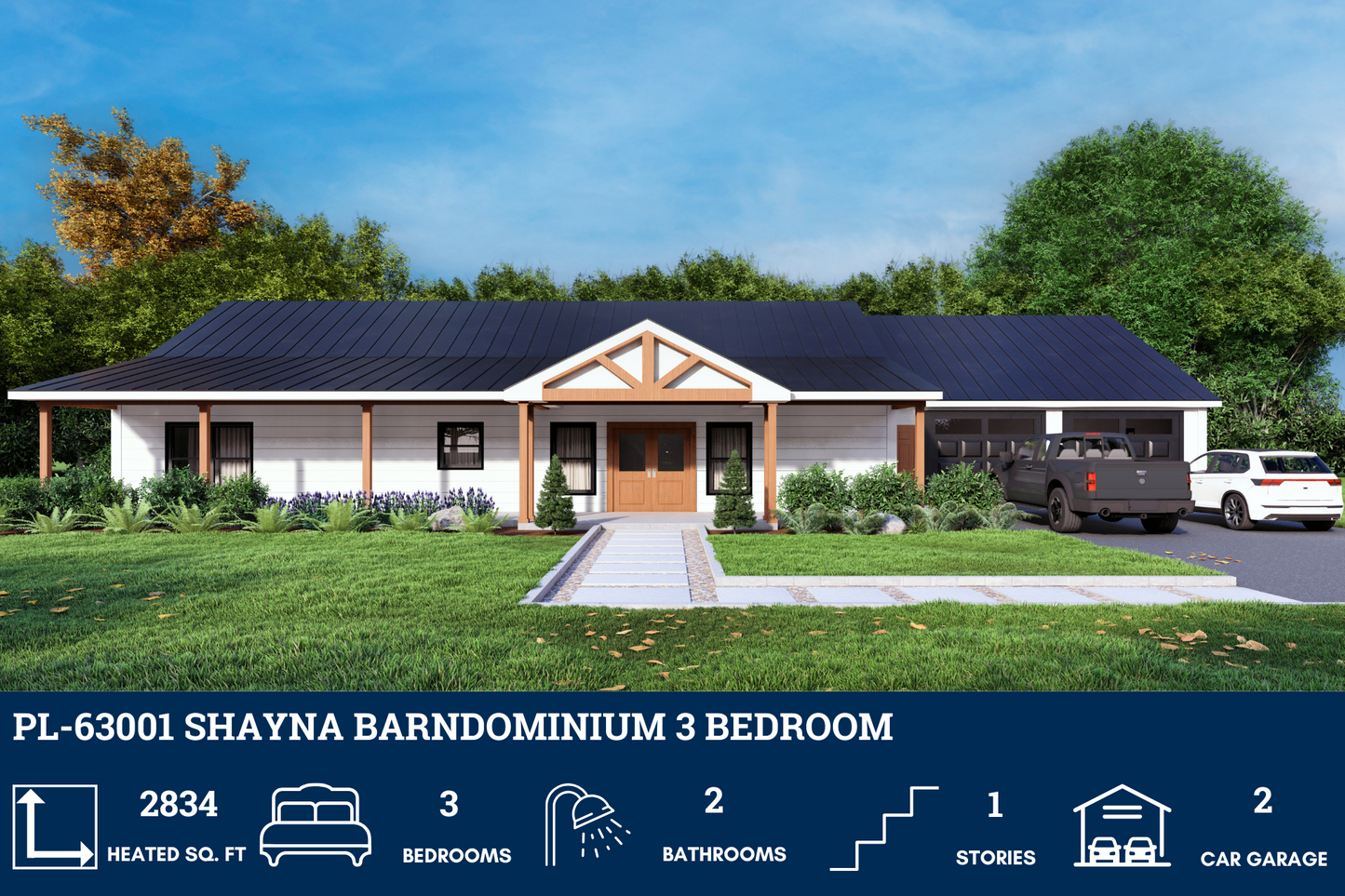 PL-63001 Shayna Barndominium House Plan