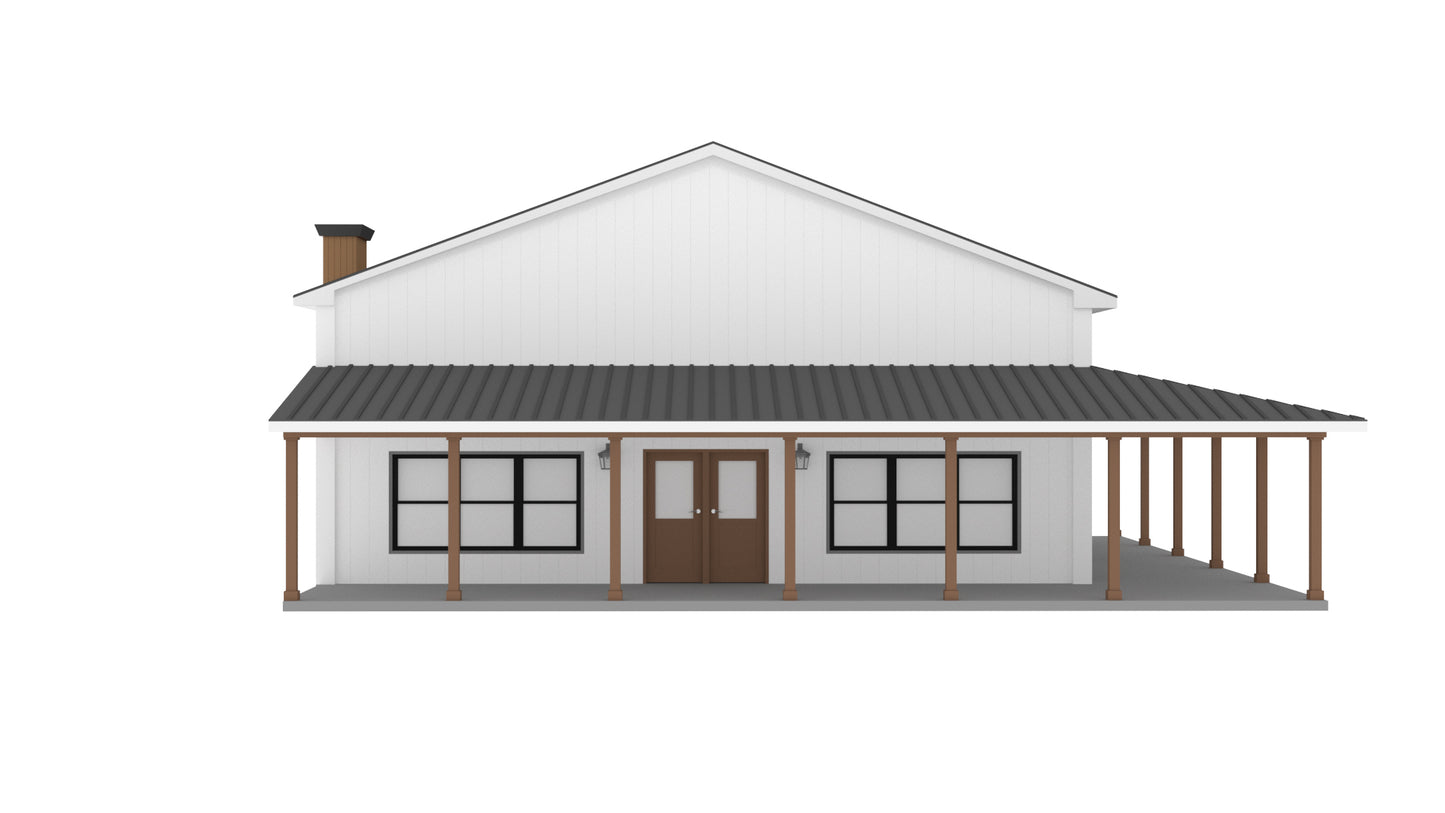 PL-63002 Graham Barndominium House Plan