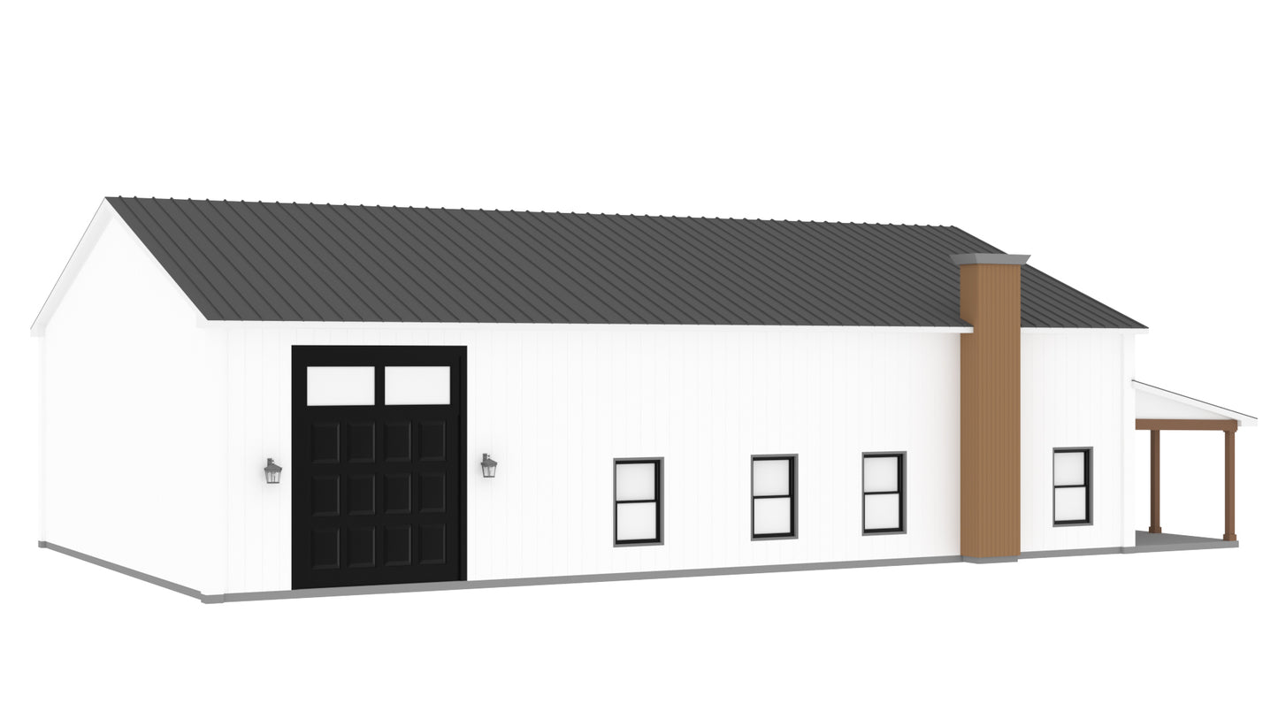 PL-63002 Graham Barndominium House Plan