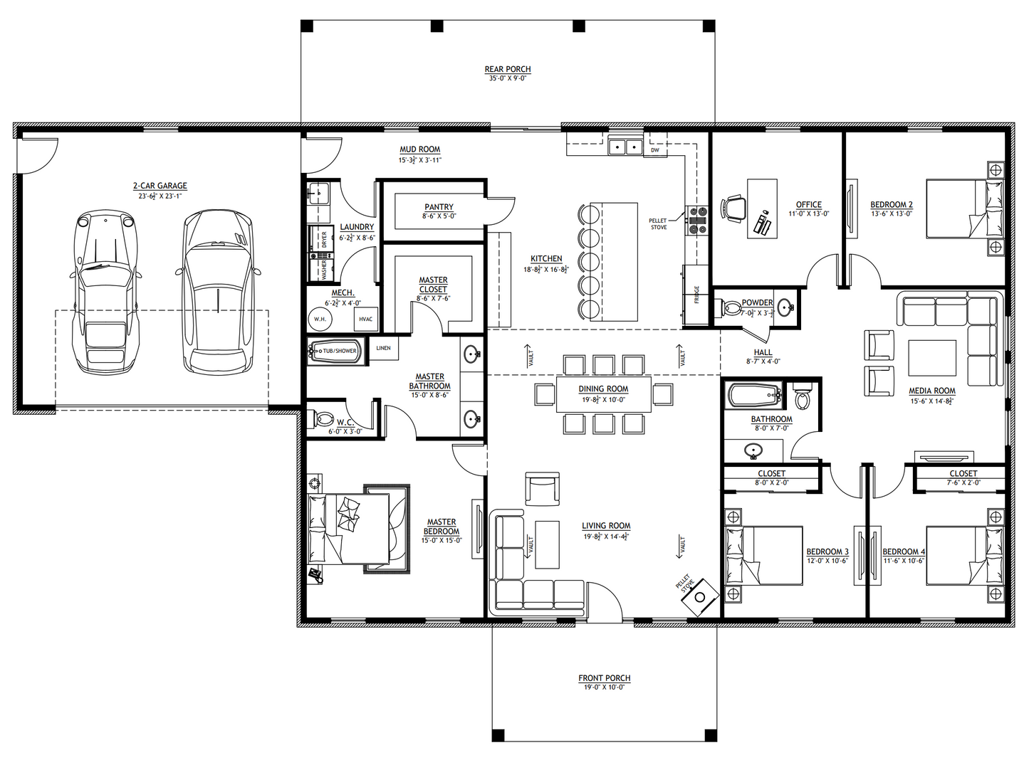 PL-64001-J Jason Barndominium House Plan