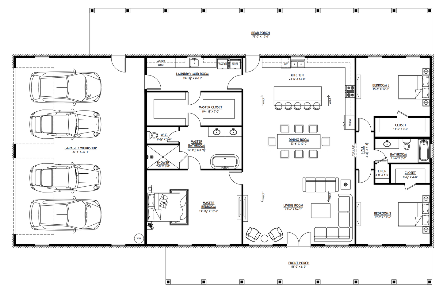 SV-5501-A Ariane Barndominium House Plan