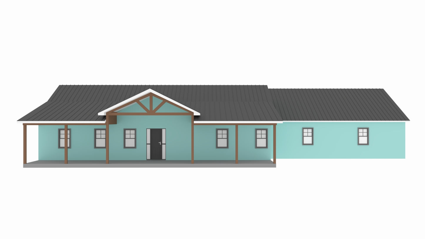 PL-64007-J Jodi Barndominium House Plan