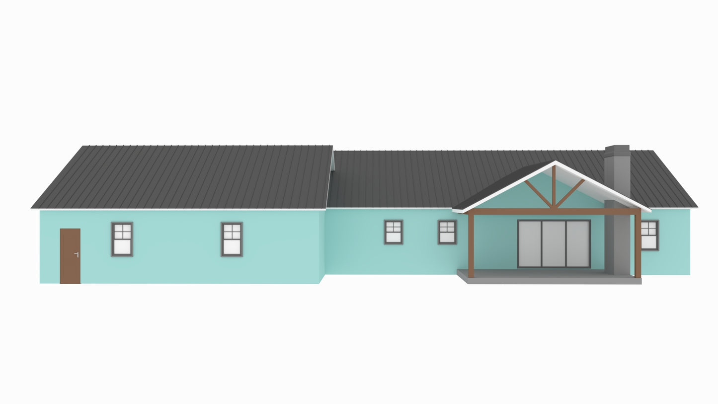 PL-64007-J Jodi Barndominium House Plan