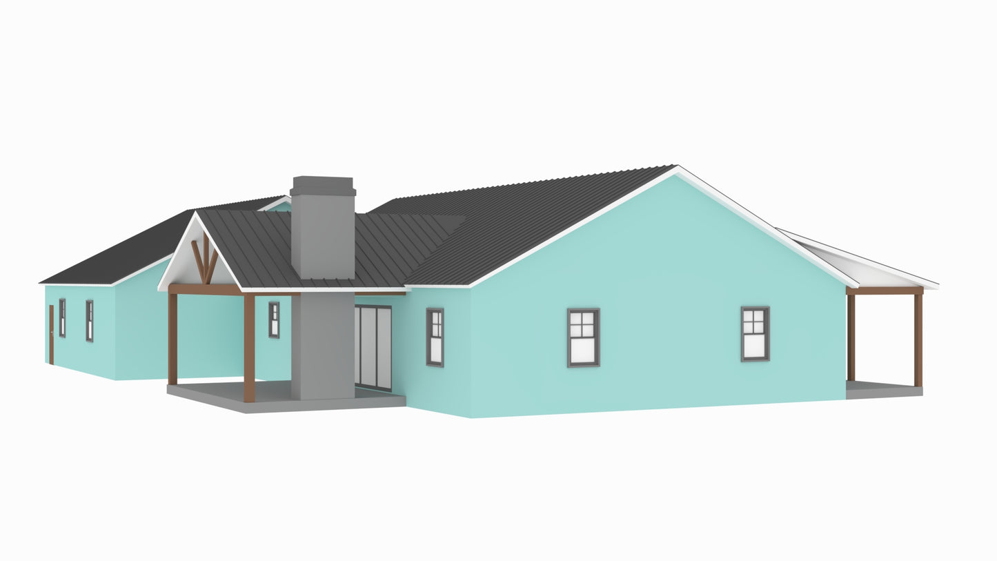 PL-64007-J Jodi Barndominium House Plan