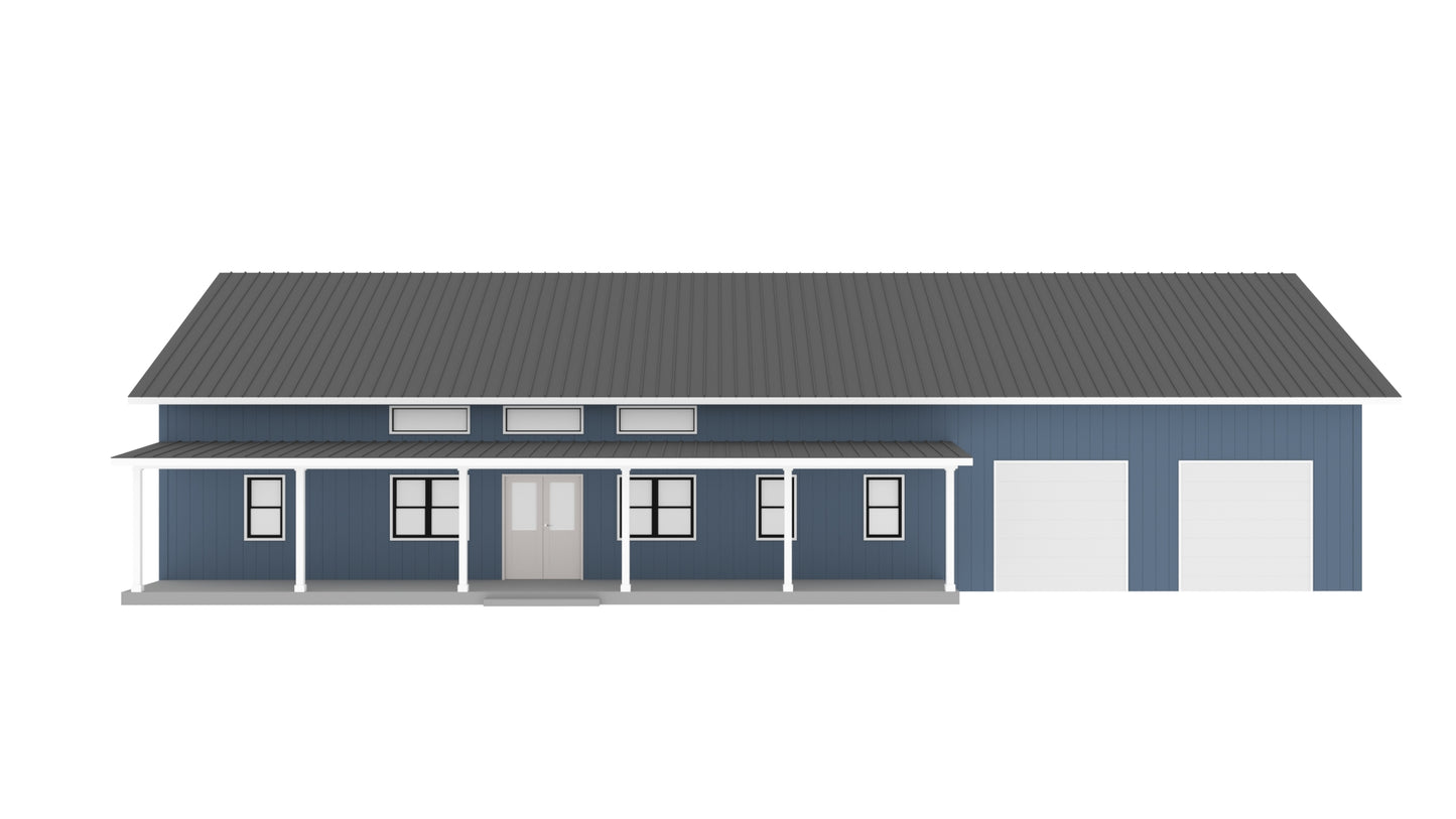 PL-64008 Andy Barndominium House Plan