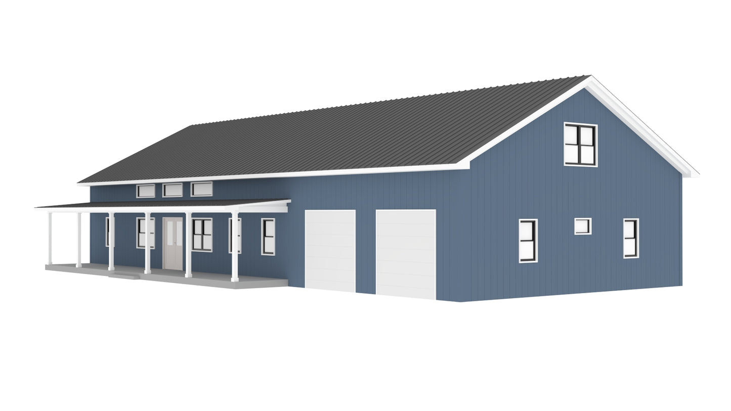 PL-64008 Andy Barndominium House Plan