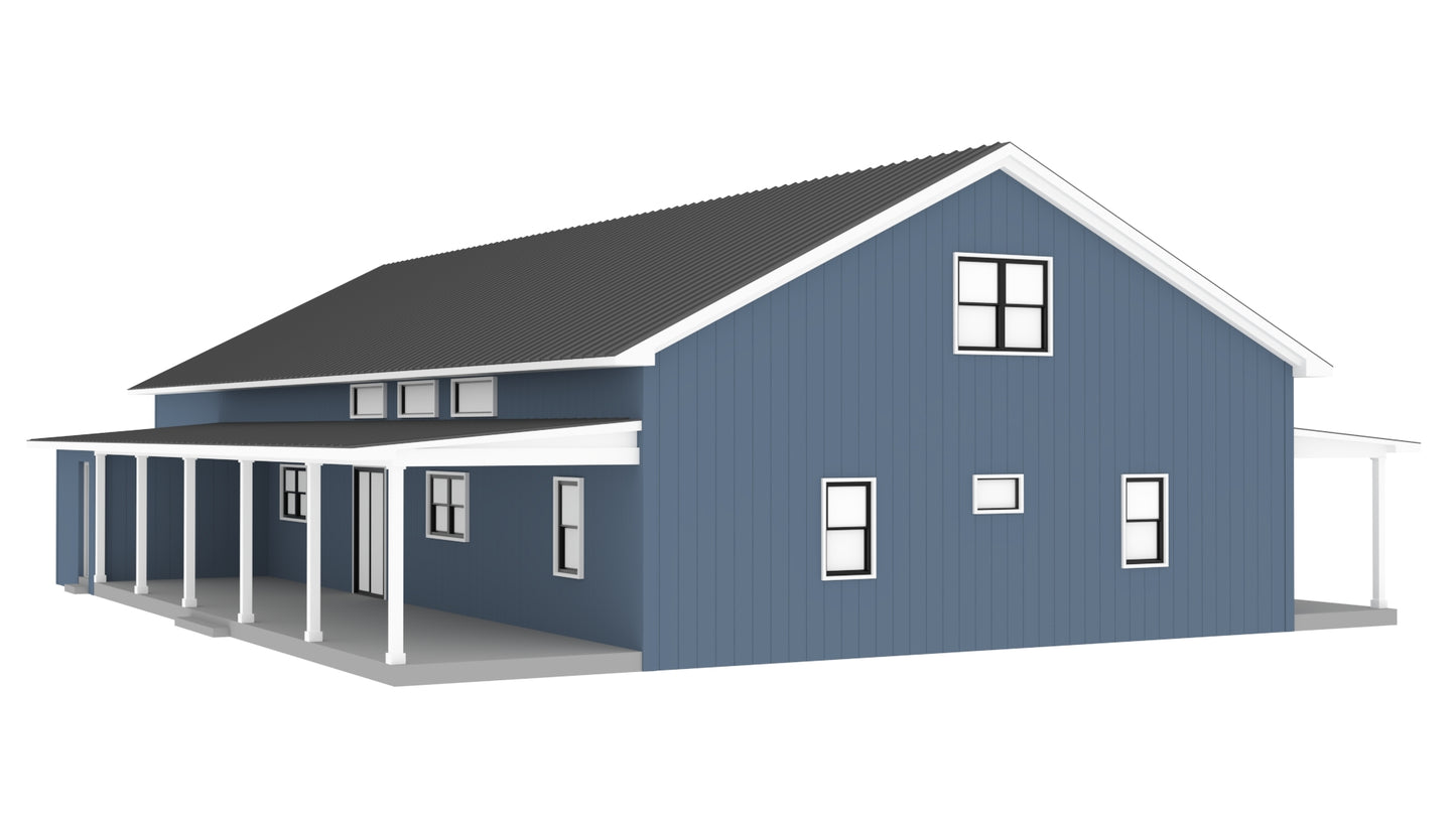 PL-64008 Andy Barndominium House Plan