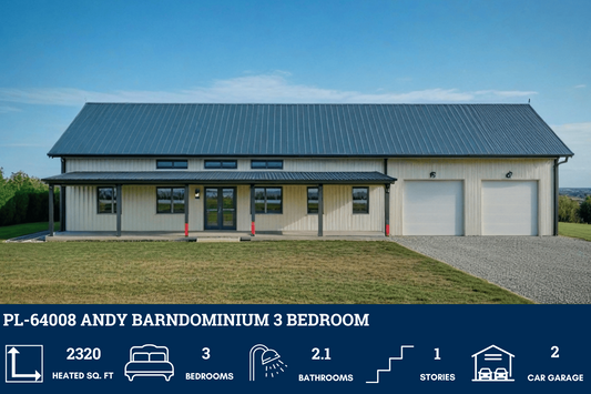 PL-64008 Andy Barndominium House Plan